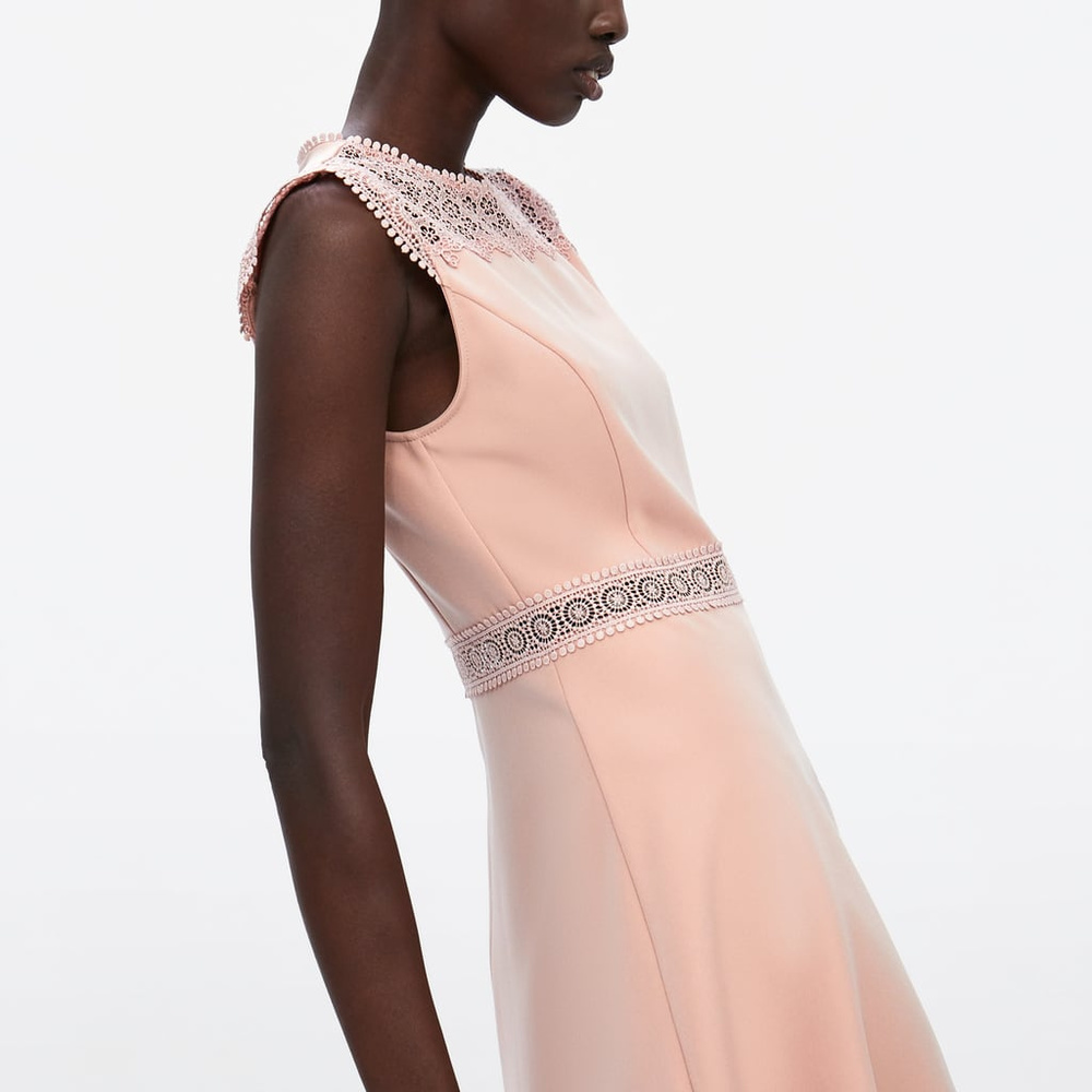 Zara Contrasting Lace Dress—NWOT in XS or new condition Medium - Picture 5 of 8